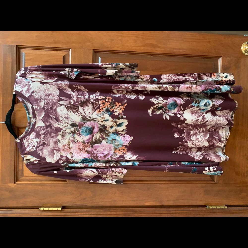 Purple floral pocket dress